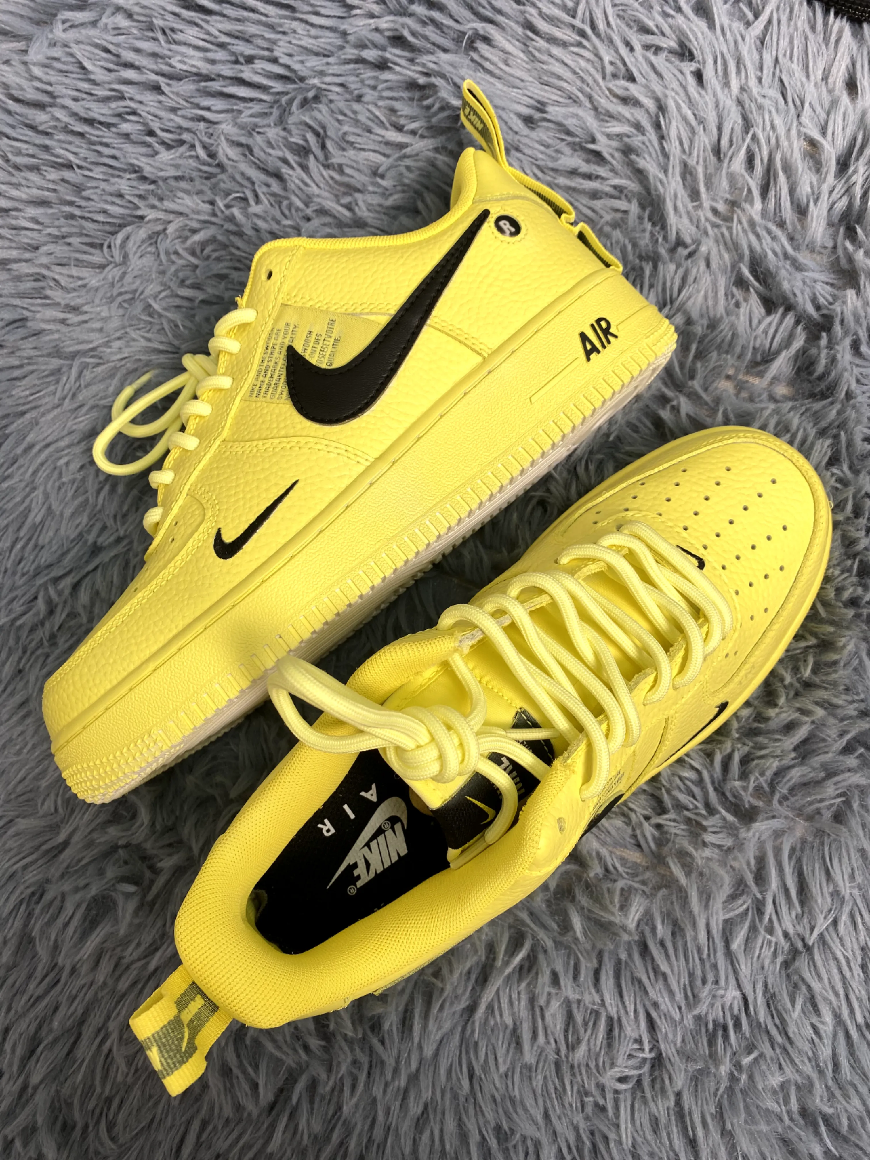 ALL Black Yellow Pink Custom Air Force 1