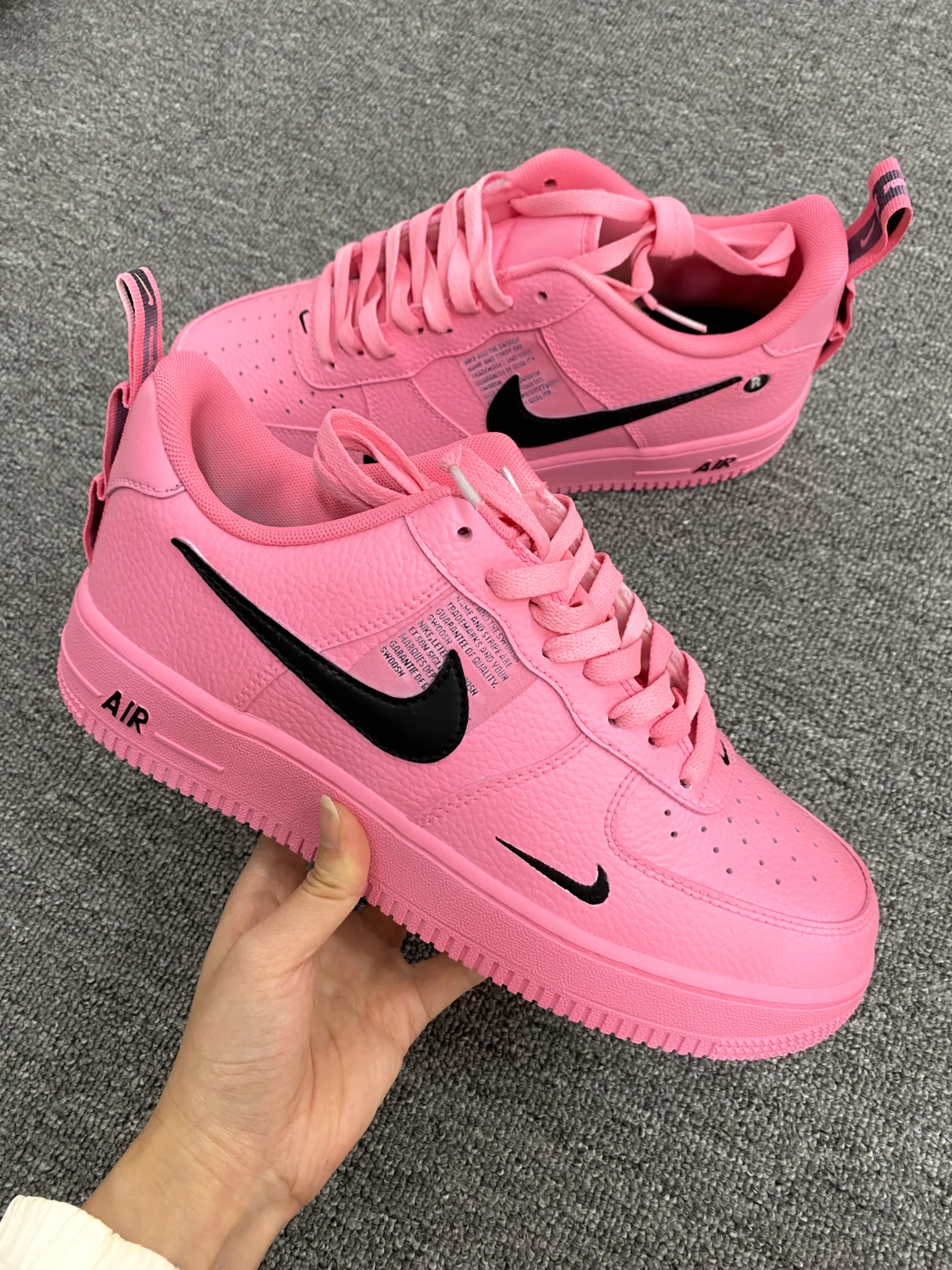 ALL Black Yellow Pink Custom Air Force 1