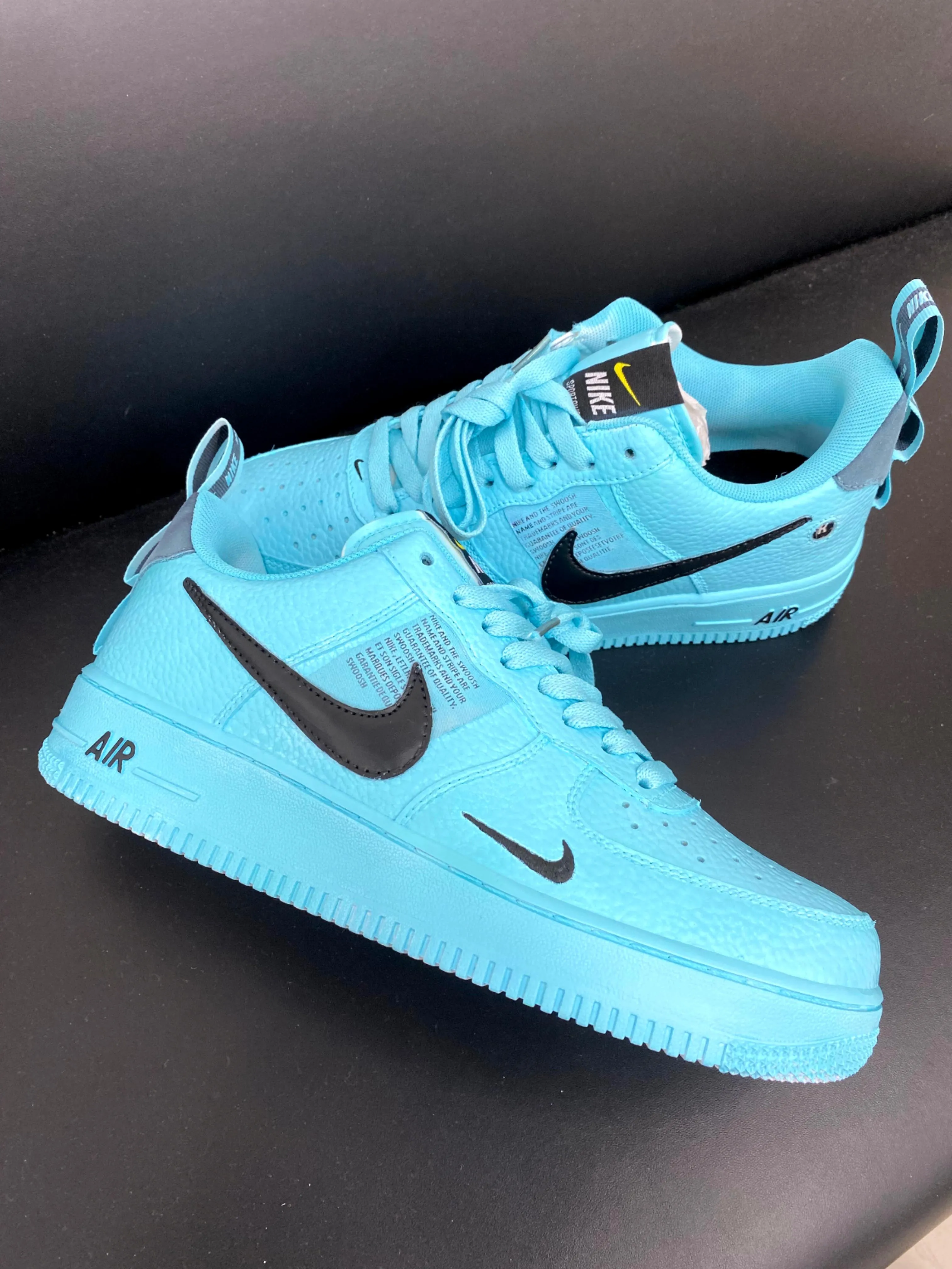 ALL Black Yellow Pink Custom Air Force 1