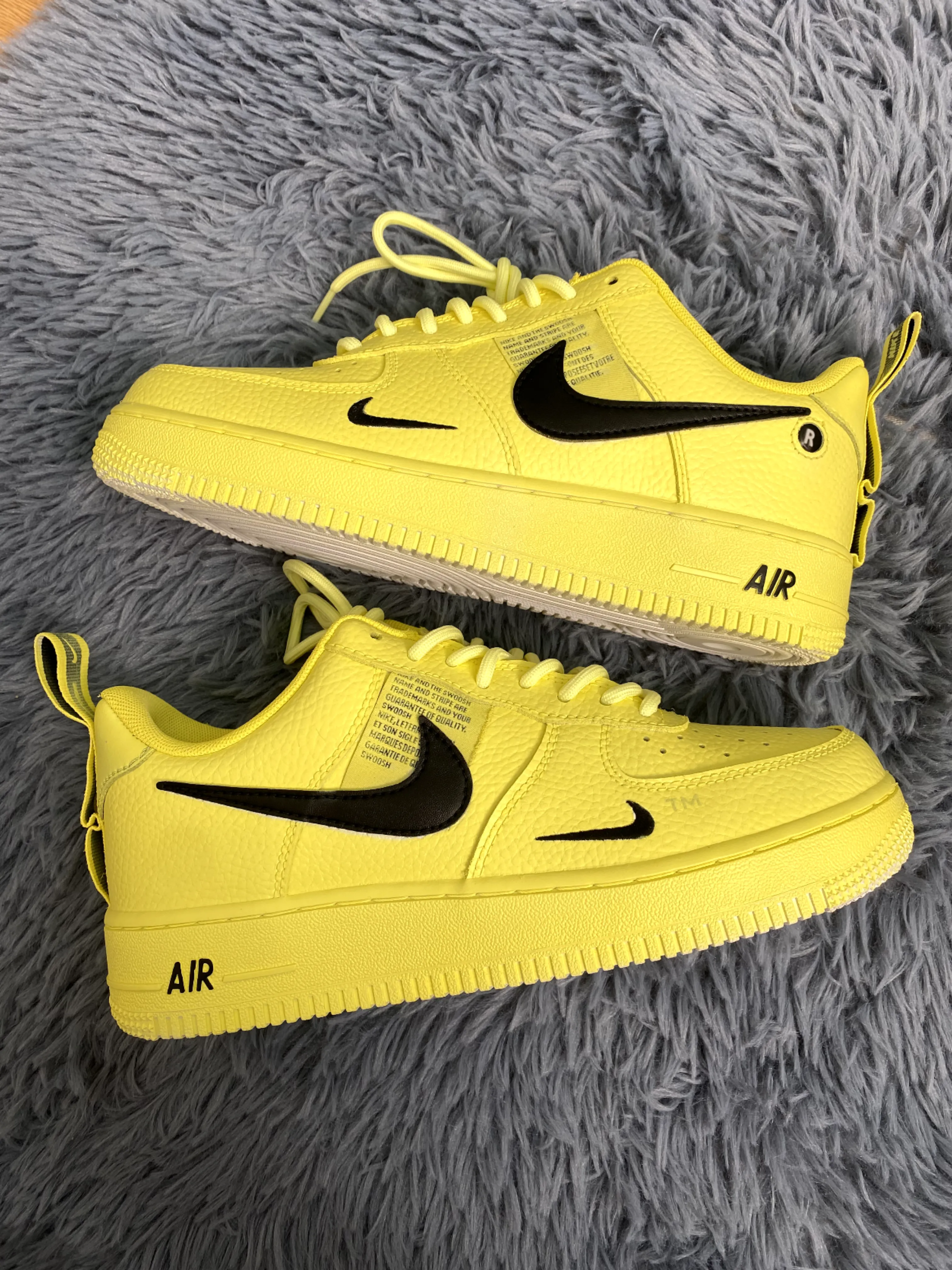 ALL Black Yellow Pink Custom Air Force 1