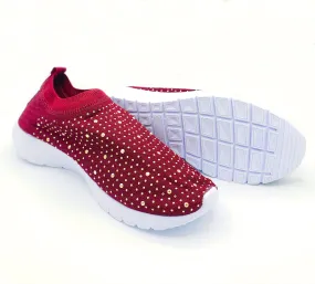 Burgundy Strass Crossfeet TAYGRA