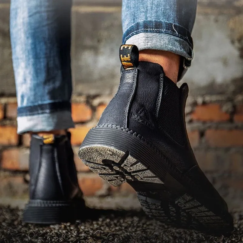 Cuzcare Men Winter Boots For Work Oil-proof Safety Orthopedic Shoes