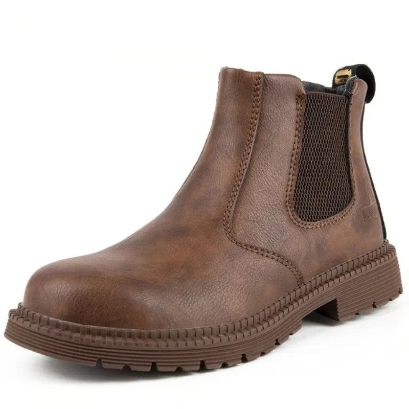 Cuzcare Men Winter Boots For Work Oil-proof Safety Orthopedic Shoes