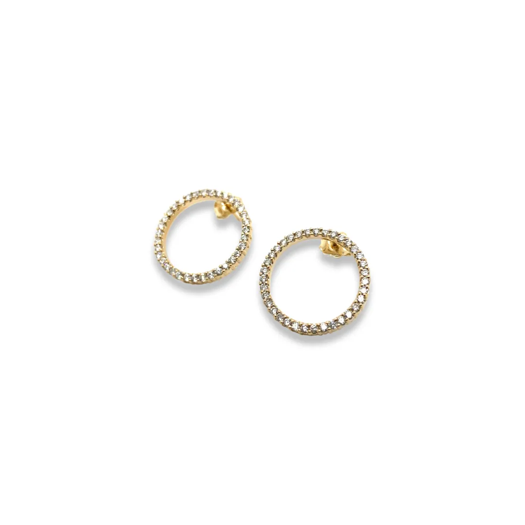 Diamond Halo Earrings