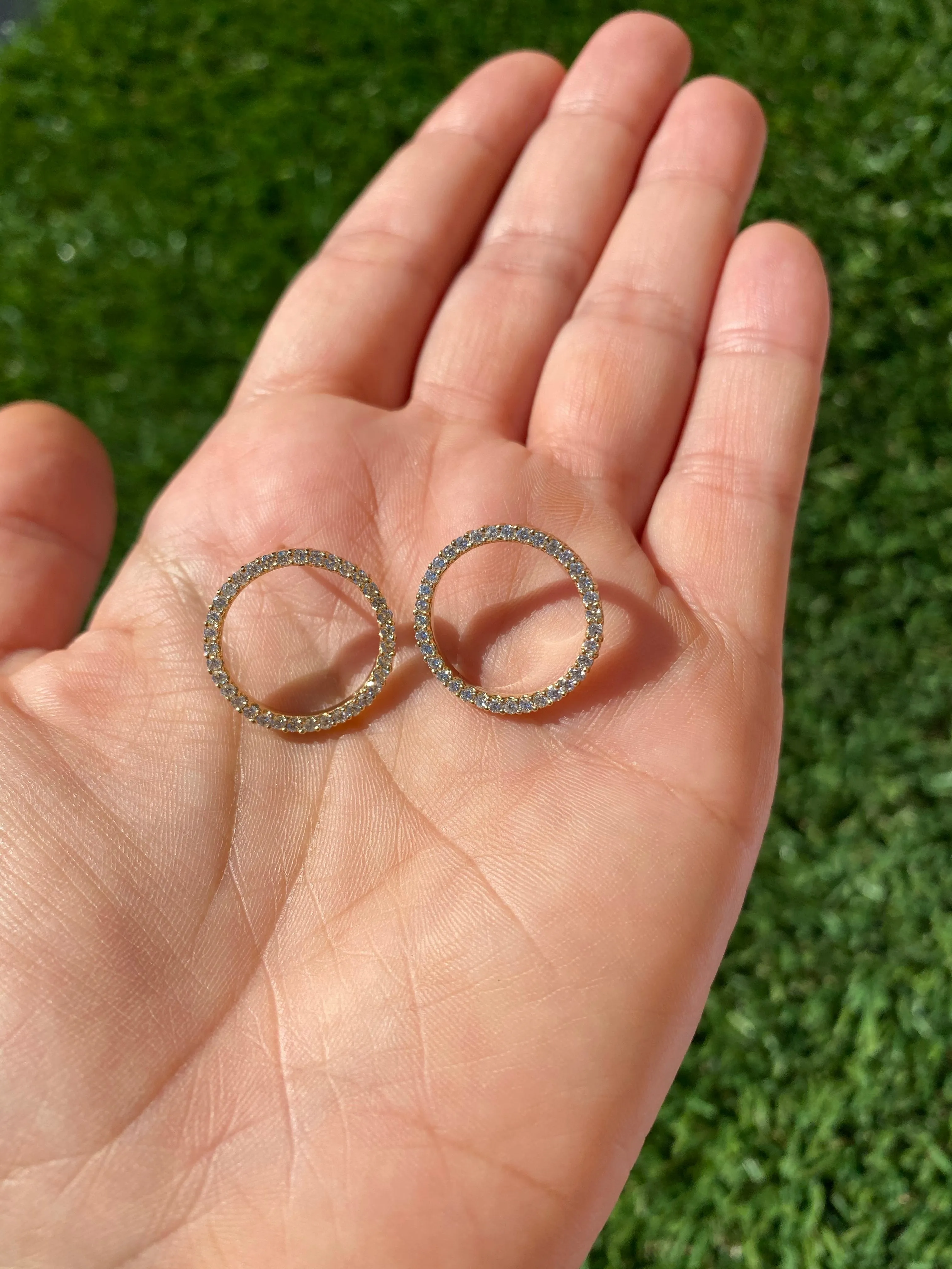 Diamond Halo Earrings