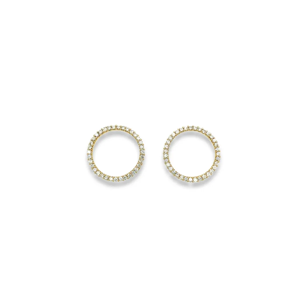 Diamond Halo Earrings