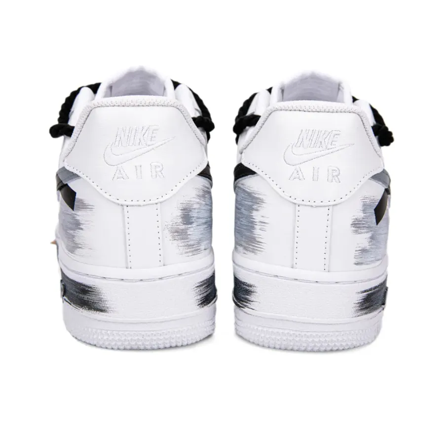 Extra Lace Blcak Gray Custom Air Force 1