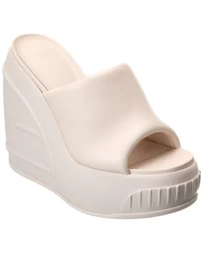 FENDI Fashion Show Leather Wedge Sandal