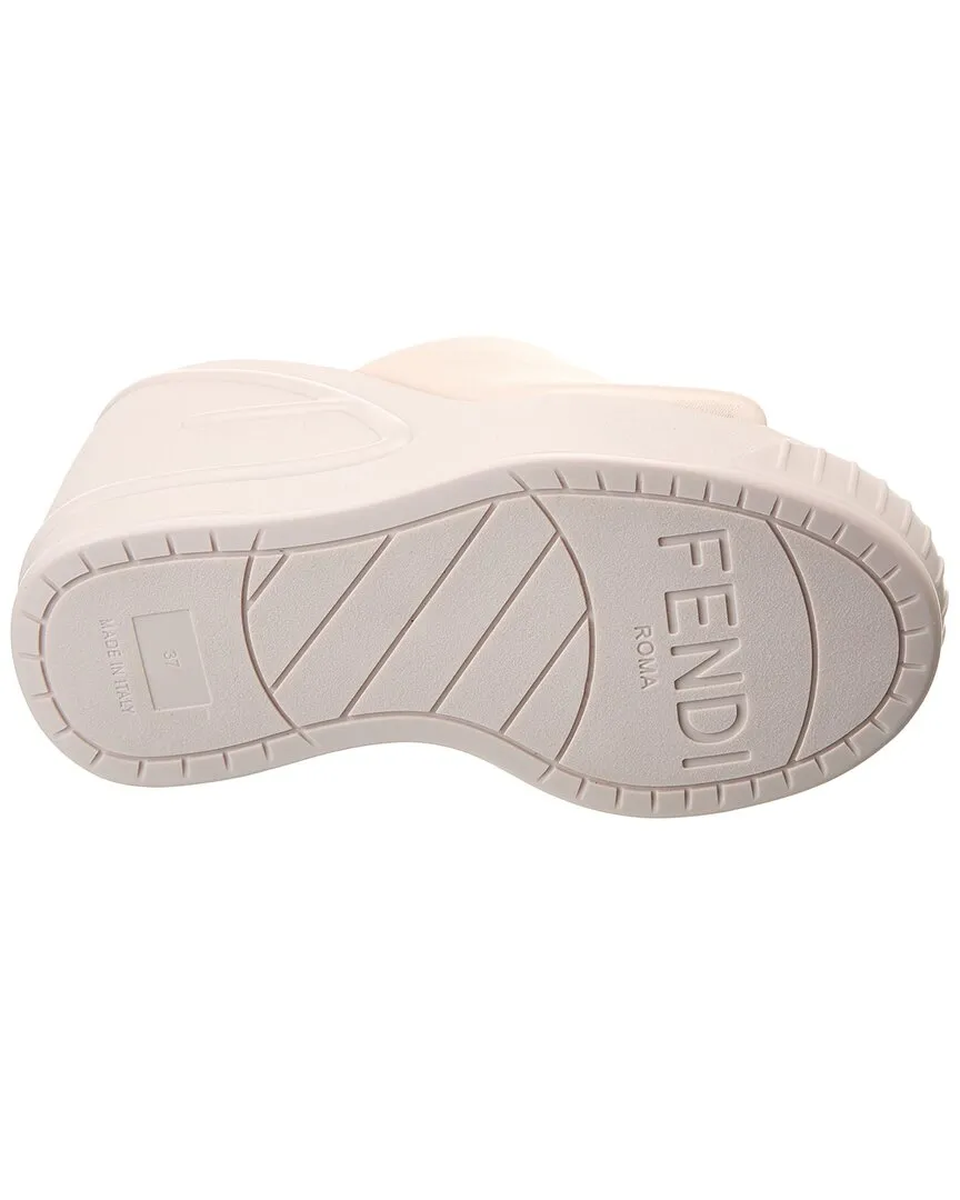 FENDI Fashion Show Leather Wedge Sandal