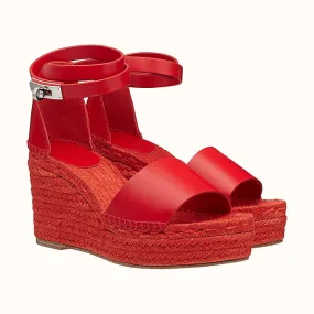 Hermès Red Tipoli Espadrille, 39
