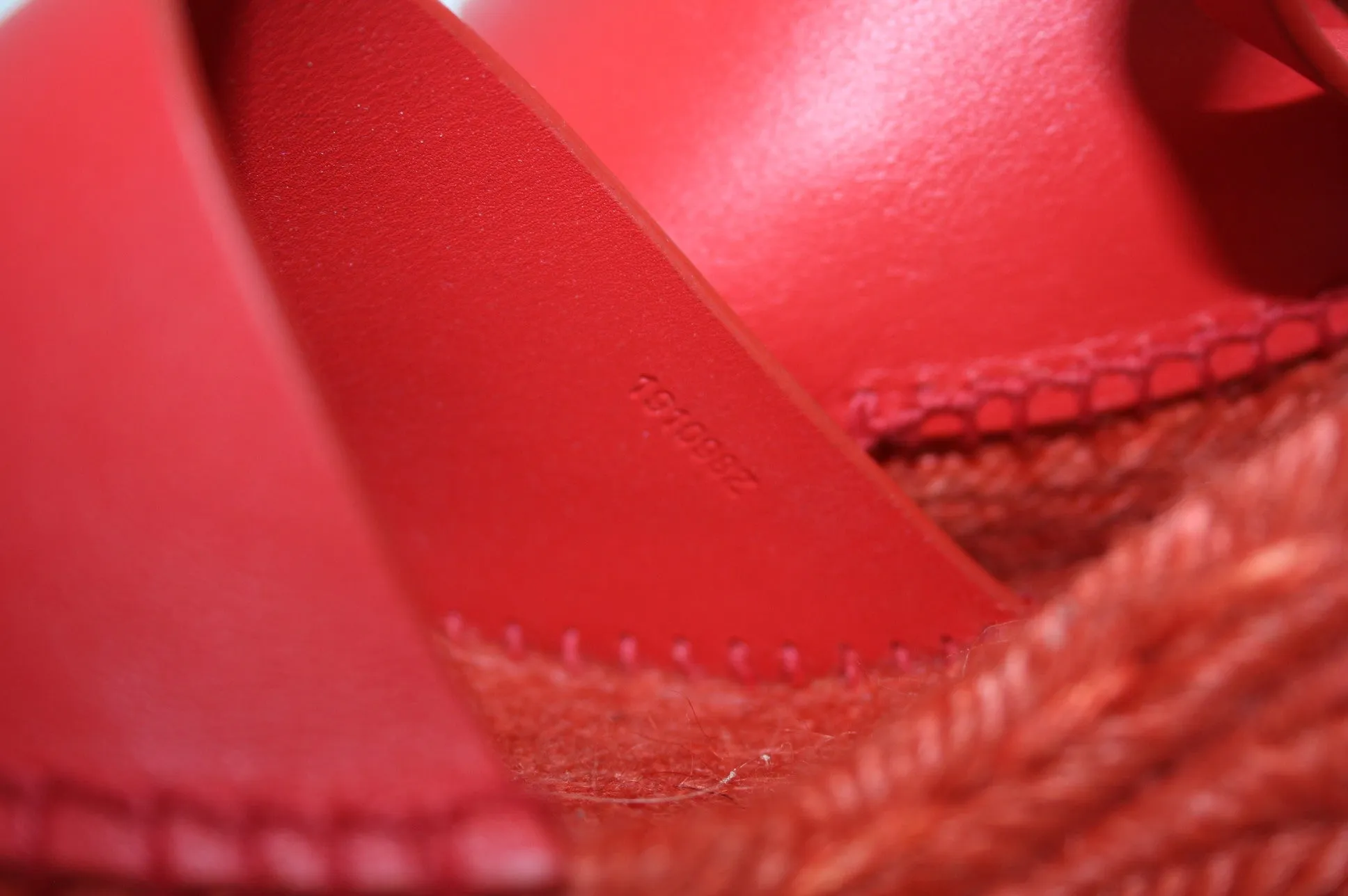 Hermès Red Tipoli Espadrille, 39