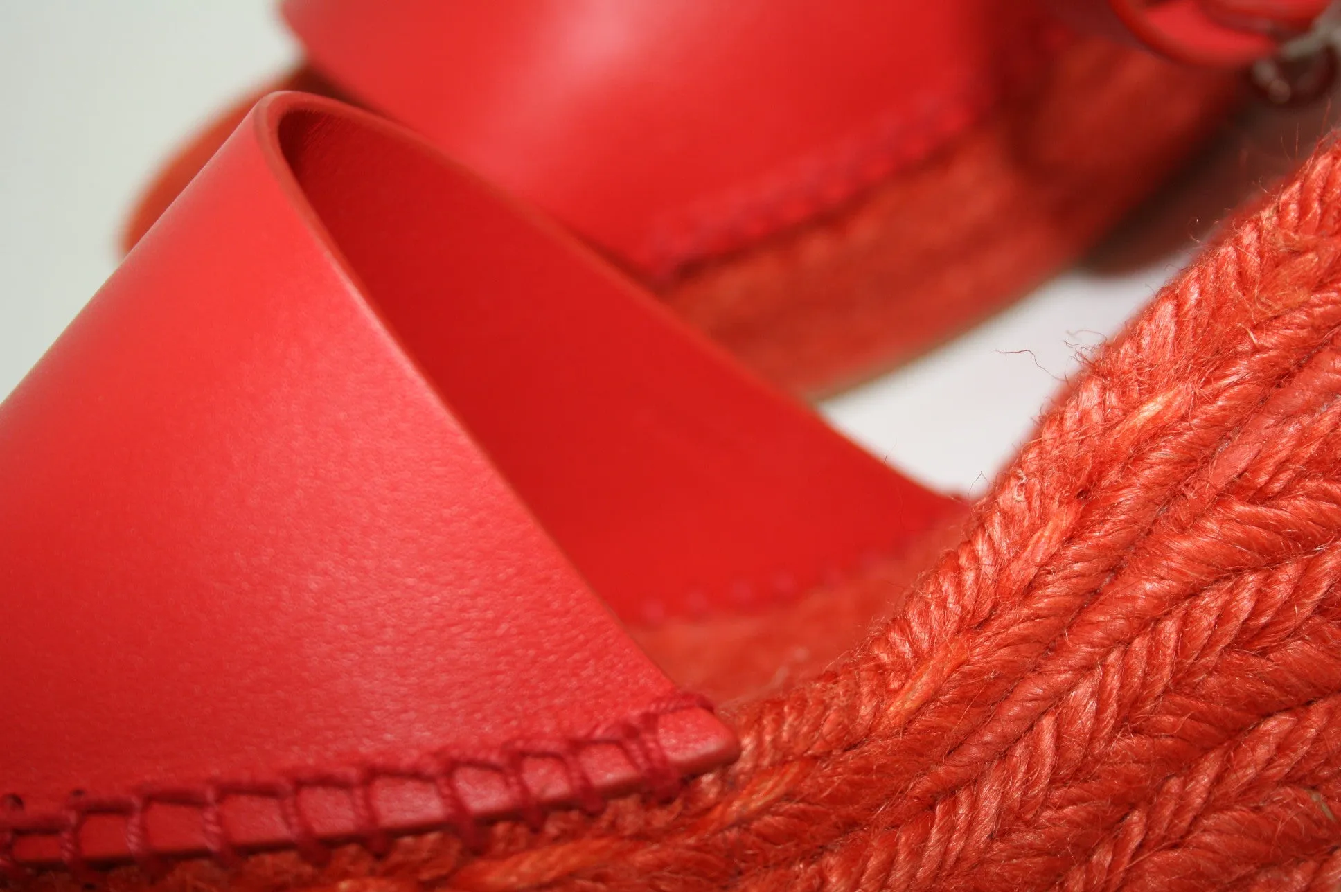 Hermès Red Tipoli Espadrille, 39