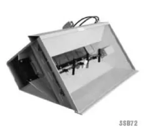 HLA Attachments 60" to 96" Side Discharge Sand Bucket Less Mount for Skid Steer