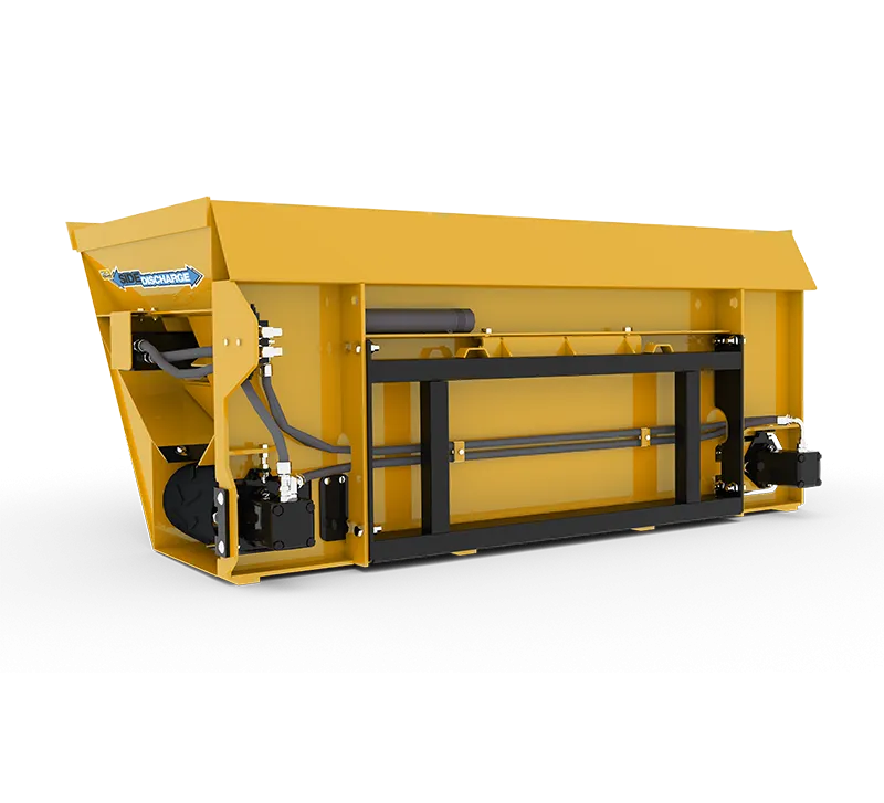 HLA Attachments 60" to 96" Side Discharge Sand Bucket Less Mount for Skid Steer