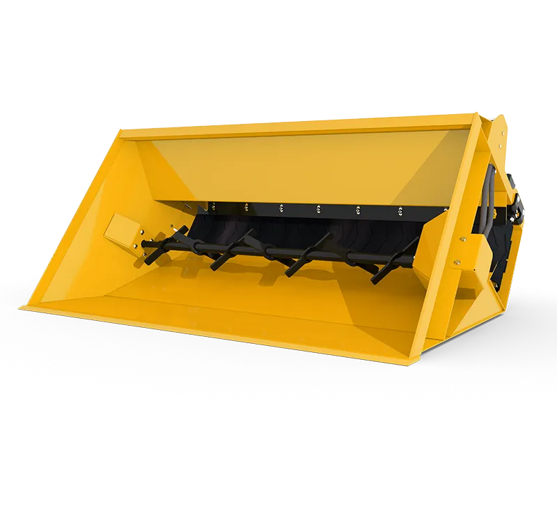 HLA Attachments 60" to 96" Side Discharge Sand Bucket Less Mount for Skid Steer