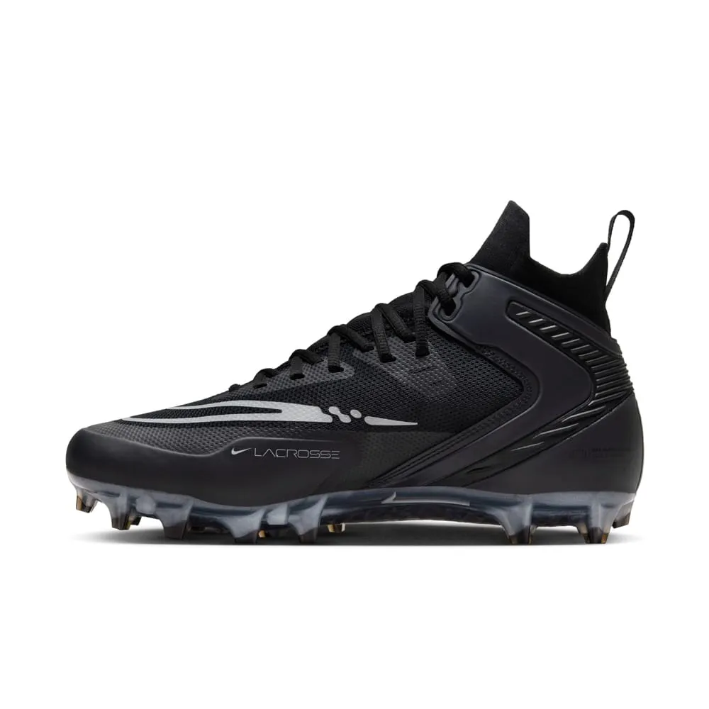 Nike Alpha Huarache 8 Elite Black/Grey Lacrosse Cleats