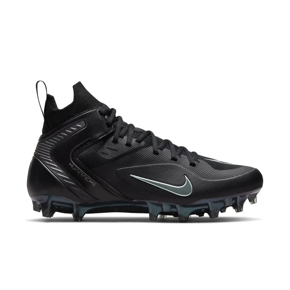 Nike Alpha Huarache 8 Elite Black/Silver Lacrosse Cleats