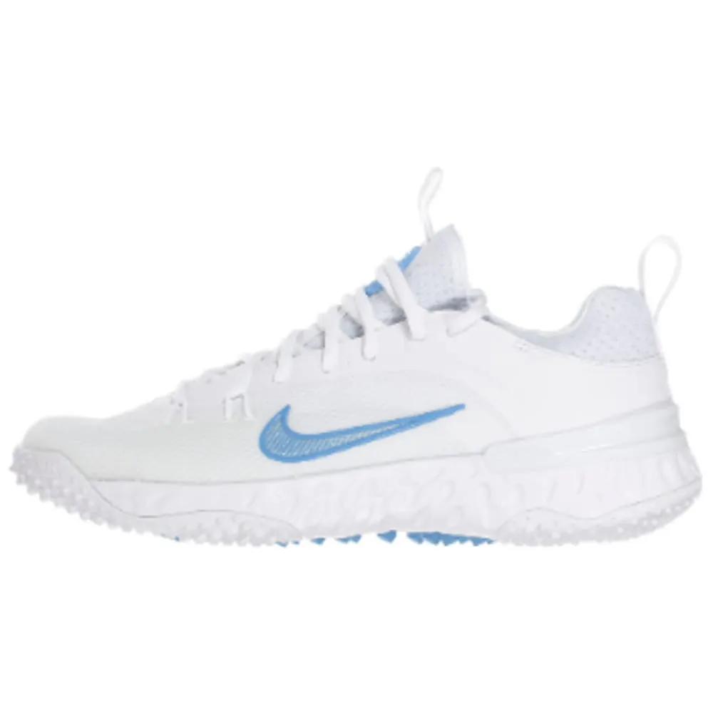 Nike Huarache 9 Elite Turf Lax White/Carolina Blue Lacrosse Cleats