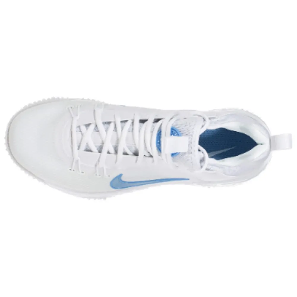 Nike Huarache 9 Elite Turf Lax White/Carolina Blue Lacrosse Cleats