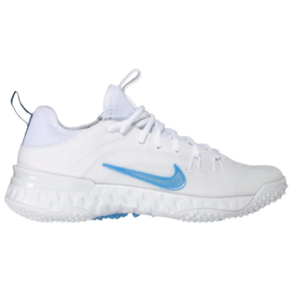 Nike Huarache 9 Elite Turf Lax White/Carolina Blue Lacrosse Cleats