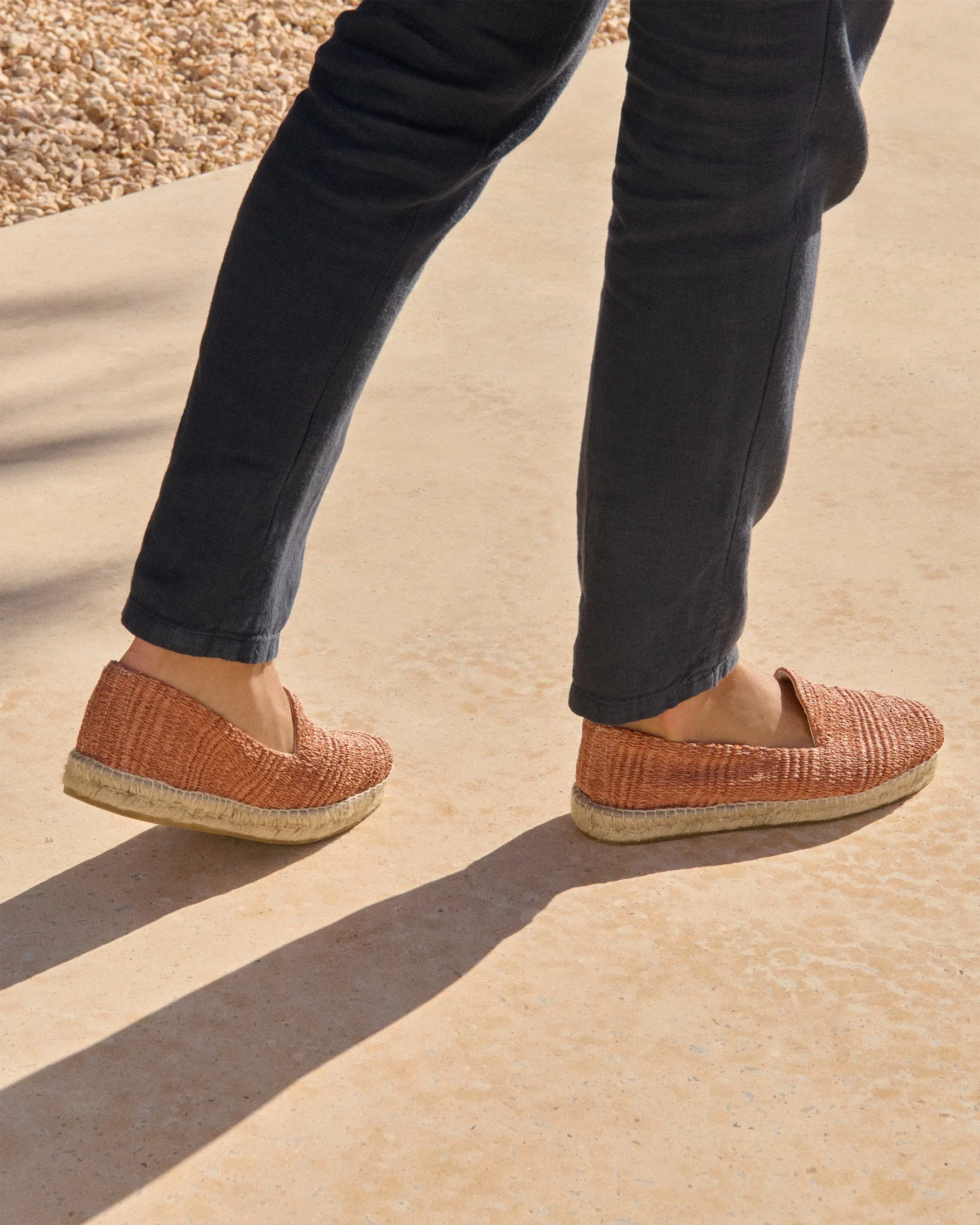 Raffia Stripes Espadrilles - G09C0 - Yucatán Orange Rust