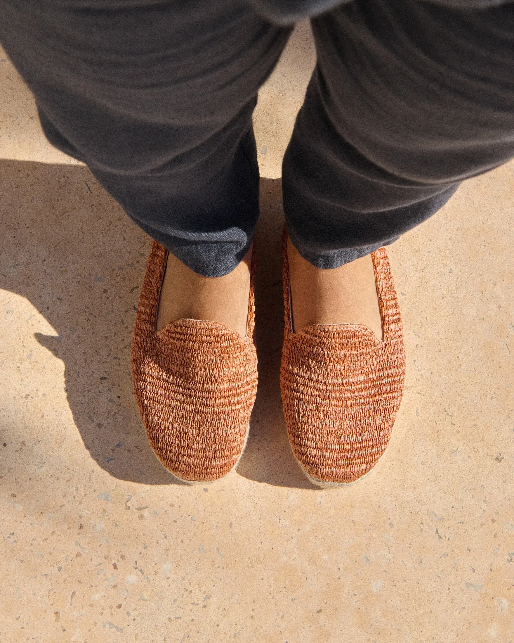 Raffia Stripes Espadrilles - G09C0 - Yucatán Orange Rust
