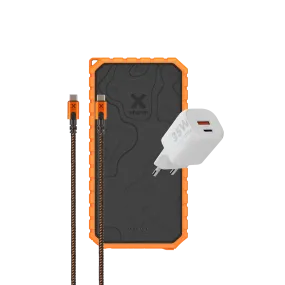 Rugged Powerbank 20.000 mAh   Rugged USB-C PD 100W Kabel   35W Snellader Bundel